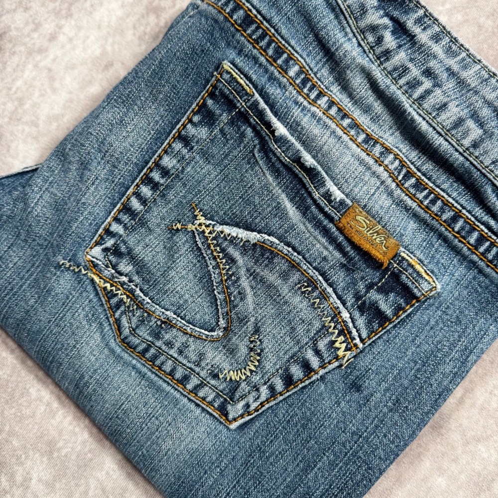 Silver Jeans Co Lola Bootcut Jeans Mid Wash Denim Blue Womens 32x31.5